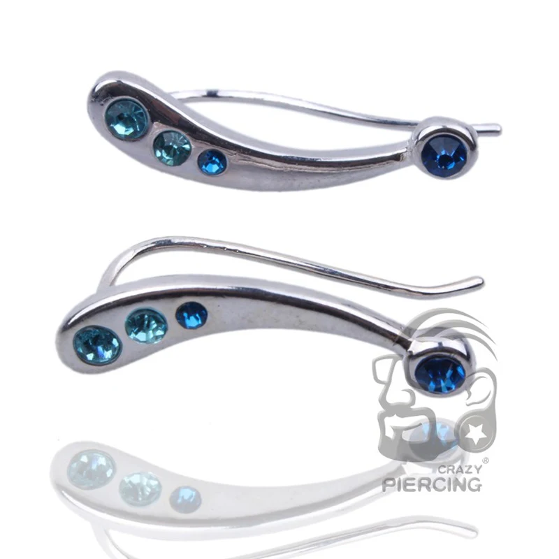 Серьги-штанги женские со стразами 2 шт./лот | Украшения и аксессуары