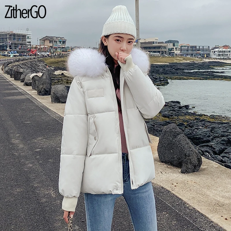 ZitherGo 2019 женские студенческие Стильные повседневные хлопковые пальто с капюшоном