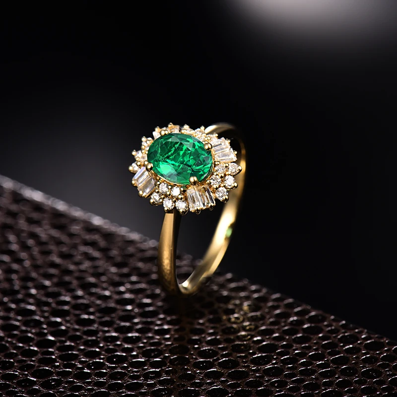 Женское кольцо с изумрудами LOVERJEWELRY роскошное Ювелирное Украшение из настоящего