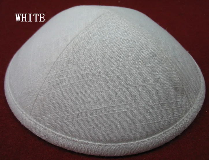 WHITE Постельное белье Делюкс еврейская кипа YARMULKE KIPPOT, персонализированное по запросу - Цвет: WHITE