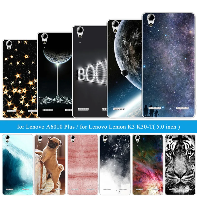 Мягкие чехлы из ТПУ Для Lenovo A6010 Plus и A6000 DIY для Lemon K3 K30 T W кожи 5 &quotK 3 A 6000 6010 с