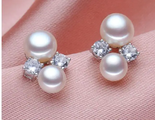 Серьги из натурального пресноводного жемчуга 10 мм | Украшения и аксессуары