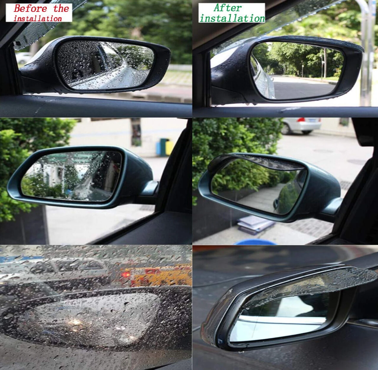Car styling Back Mirror Rain Cover Stickers for nissan qashqai ford volkswagen honda civic note mercedes suzuki | Автомобили и