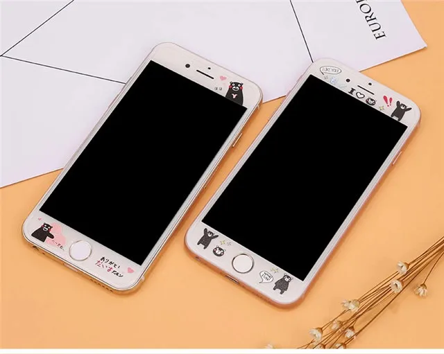 Renda Милая Мелодия одна деталь Sakura momoko Doraemon для iPhone 6 6 S 7 8 Plus Закаленное стекло протектор экрана закругленные края 2.5D