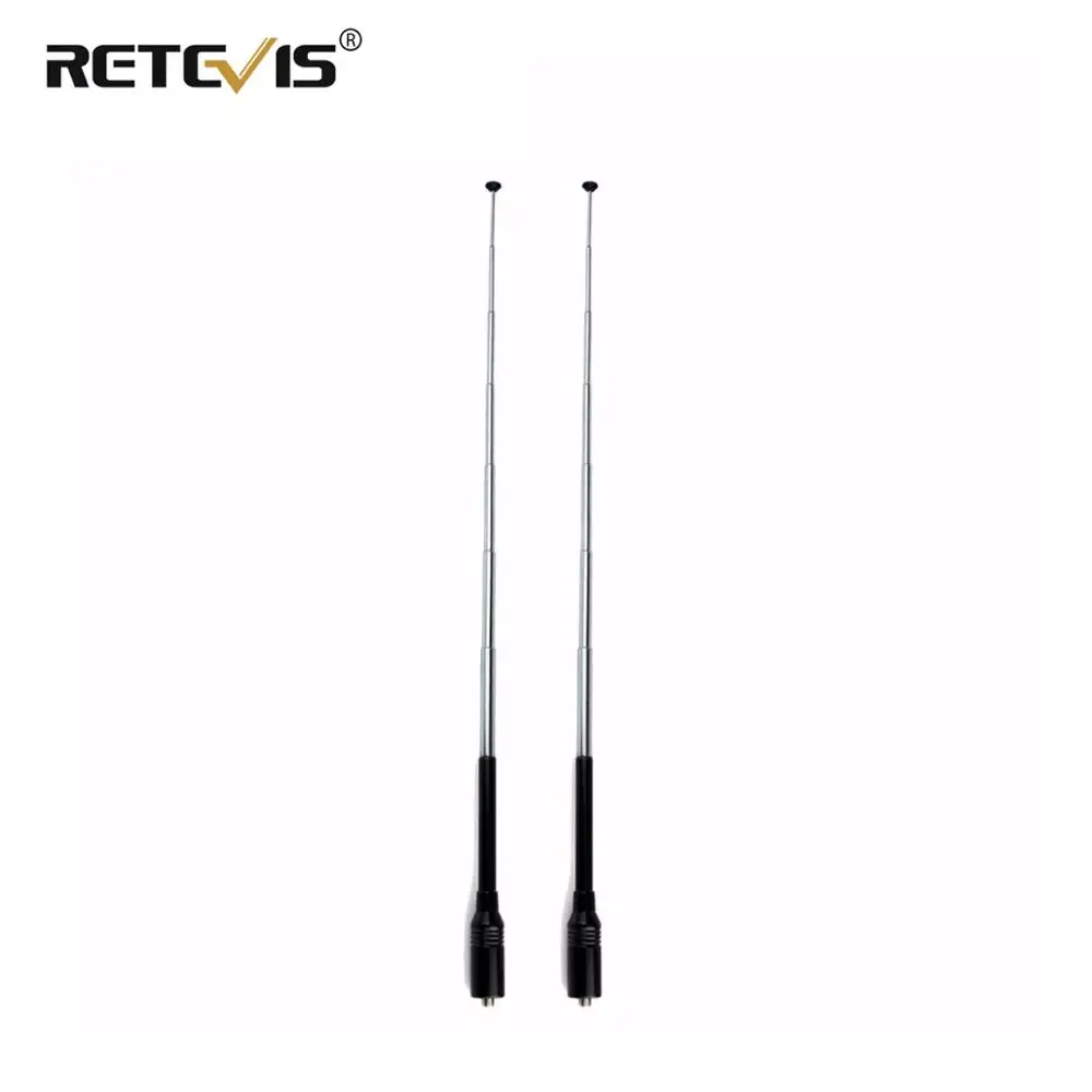 

2pcs Retevis RT-773 SMA-F Telescopic Antenna VHF UHF Antenna For Baofeng UV5R 888S Retevis H777 RT5R Ailunce HD1 Walkie Talkie