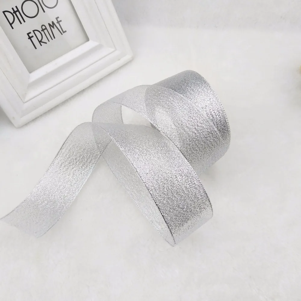 4cm High-density gold and silver ribbon high-quality onion ribbons Gift flowers wedding baking packaging | Дом и сад