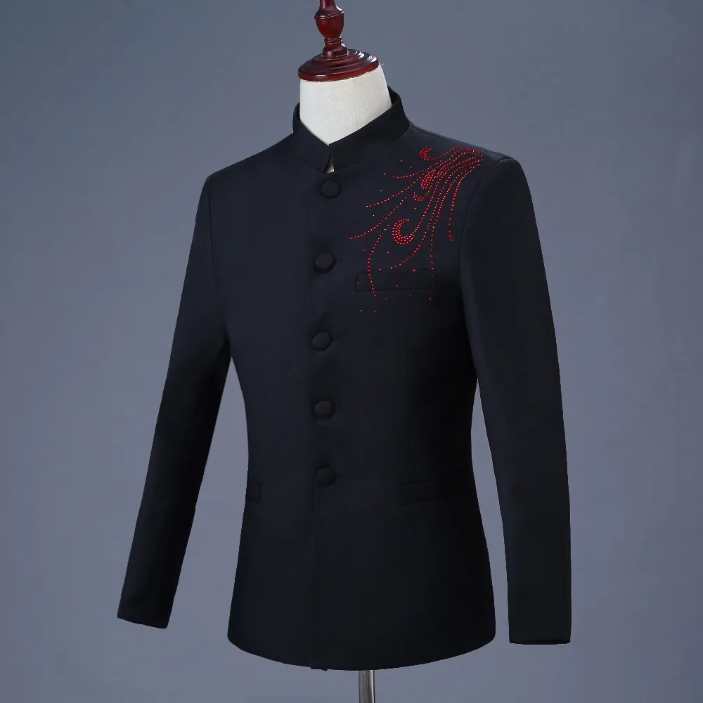 2018 New Elegant Brand Wedding Mens Suit Flower Single Breasted For Men Slim Fit Groom Tuxedo Blazer Costume Homme Mariage | Мужская