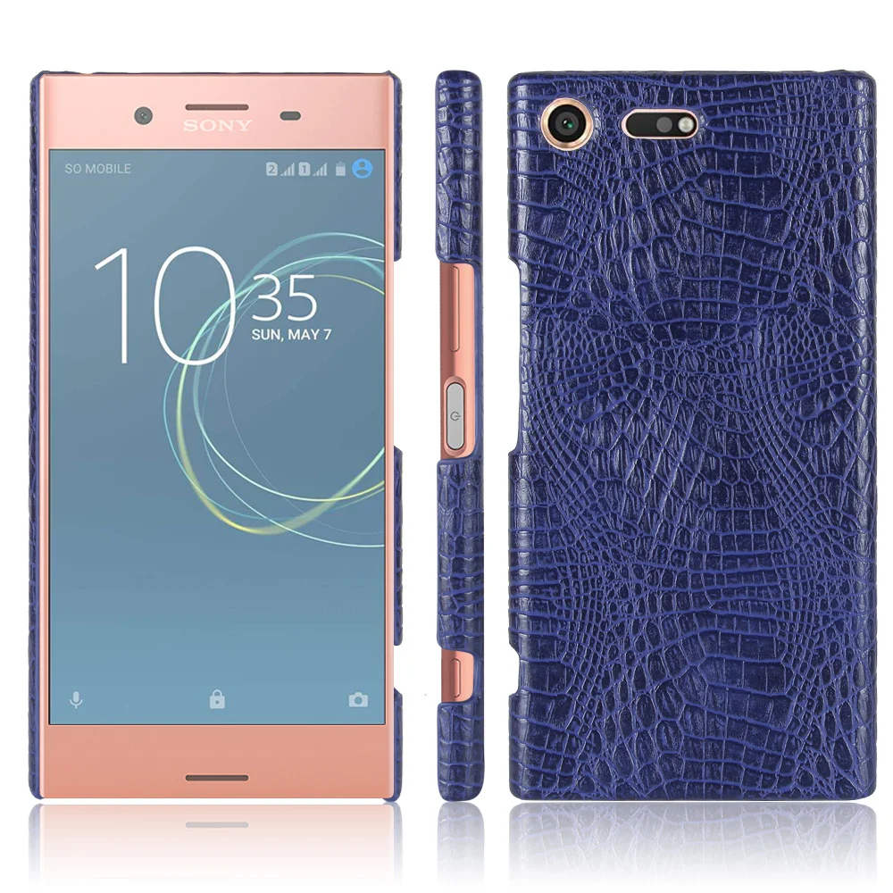 Чехол для Sony Xperia XZ1 Compact G8441 жесткий Ретро из крокодиловой кожи двойные чехлы