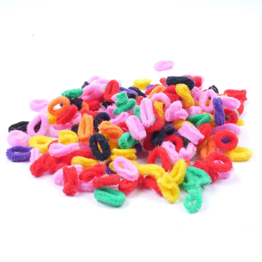 200 Pcs Colorful Child Kids Hair Holders Cute Rubber Band Elastics Accessories Girl Women Charms Rope Headwear | Красота и здоровье