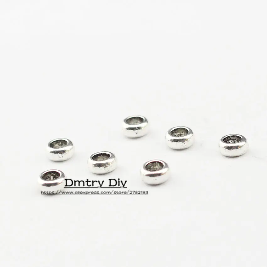 Dmtry 50 г/лот античные серебряные подвески с большим отверстием DIY бусы ожерелье