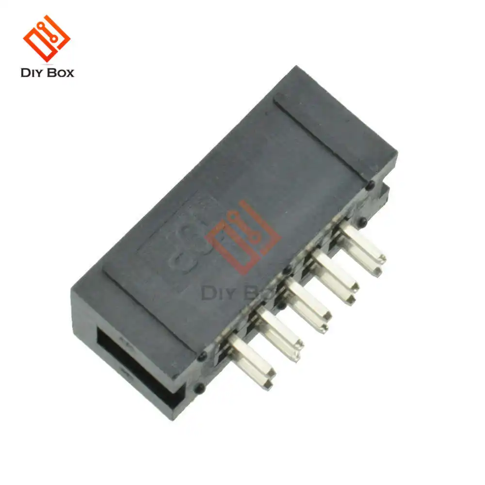 50 шт. 10 Pin 2x5 Pin Двухрядные 2,54 мм Шаг прямой контактный мужской IDC разъем коробки коннектор