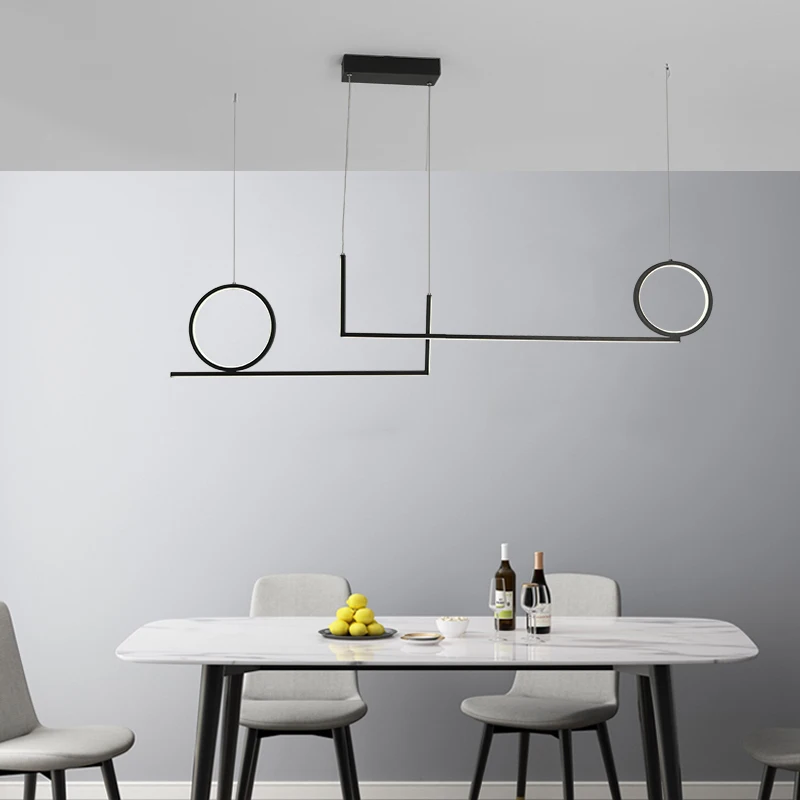 Современная светодиодная люстра NEO Gleam для кухни бара подвеска 110 В 220 алюминиевая - Фото №1
