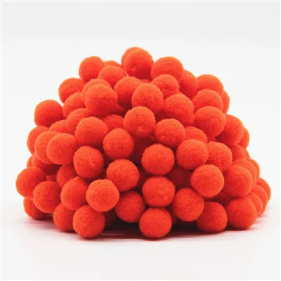 12 orange red Верх: помпоны-10/15/20/25 мм помпон мини пышная Нижняя Pompones бальное свадебное украшение швейной детские игрушки Аксессуары 100 шт - Цвет: 12 orange red