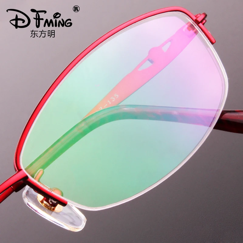 Оправа для очков полуободковая из чистого титана 8313|women prescription eyewear|fashion