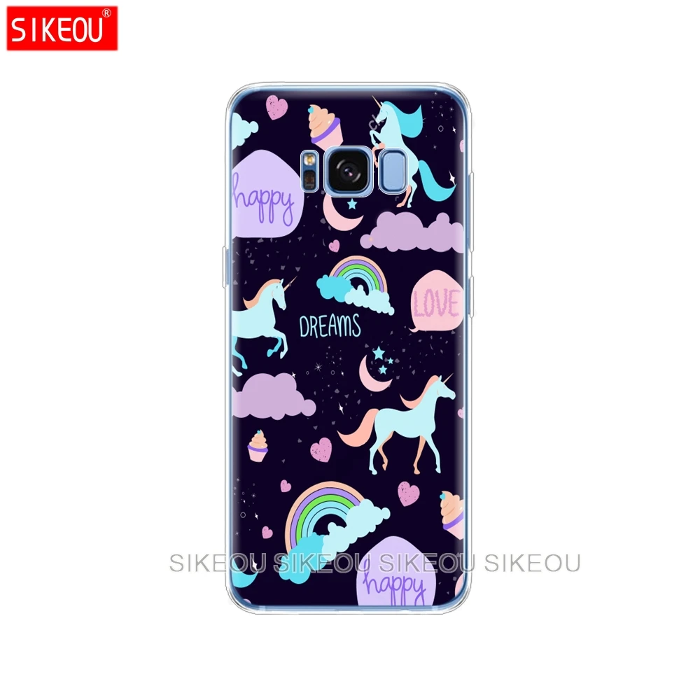Силиконовый чехол для Samsung Galaxy S9 S8 S7 S6 edge S5 S4 S3 PLUS телефона с единорогом