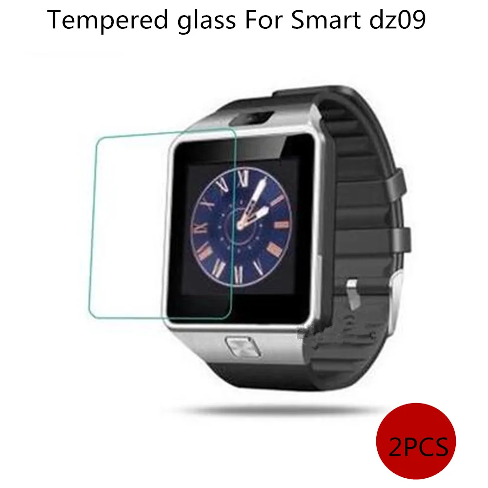 2 шт. для DZ09 Smartwatch VG18 закаленное стекло 2.5D 9H защитная пленка Взрывозащищенная