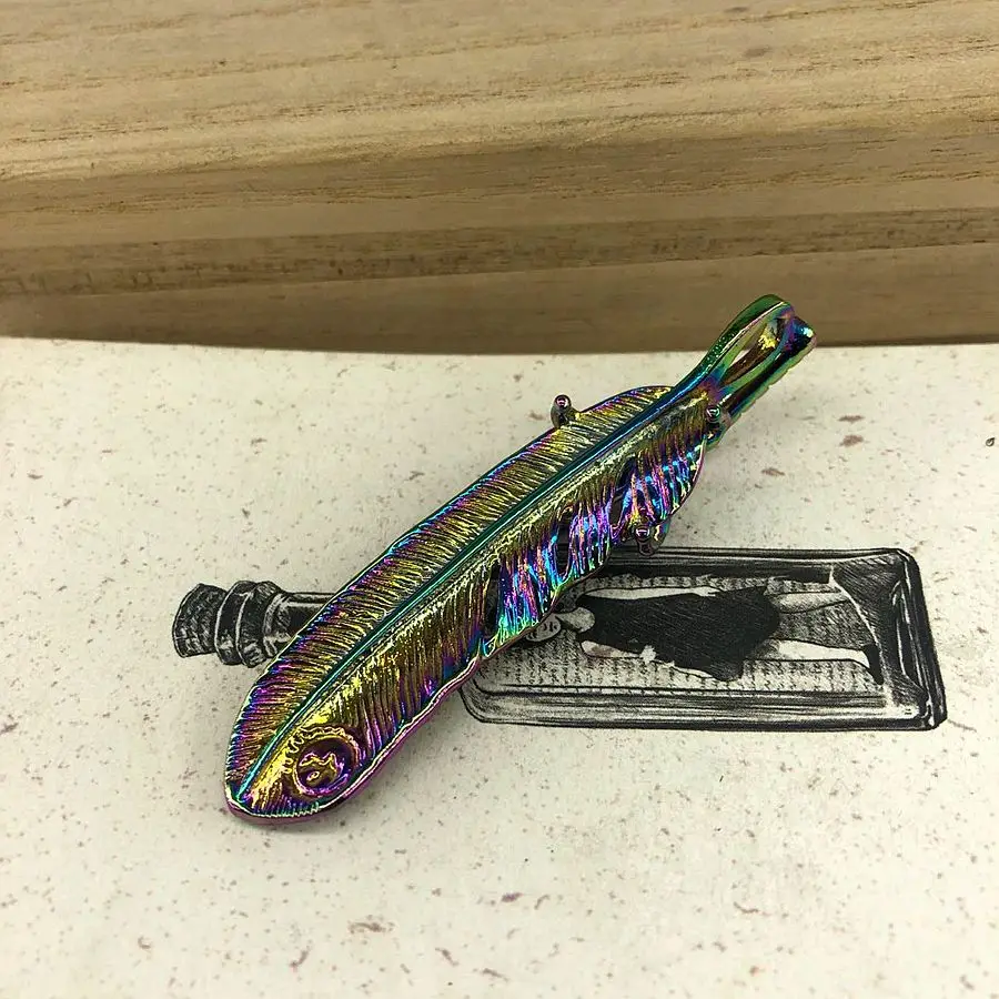EDC Outdoor Tools Brass Colorful Feather Claws Pendant Keychain Key Ring Accessories | Спорт и развлечения