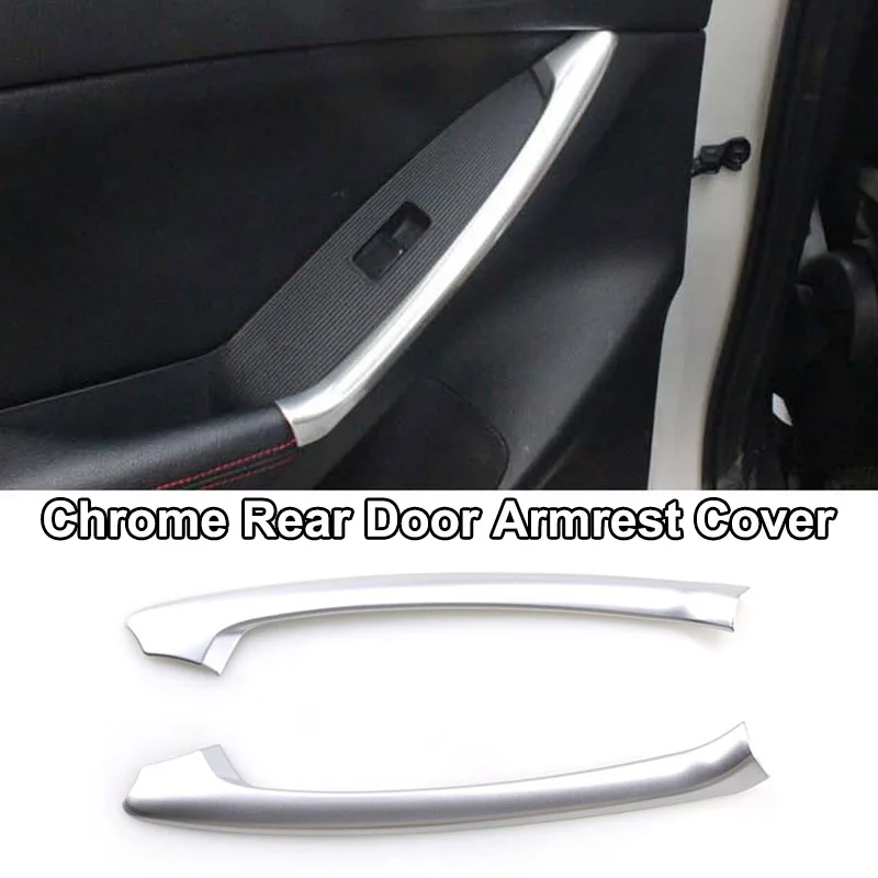 rear armrest cover Для Mazda CX-5 CX5 KE 2012 2013 хромированная внутренняя дверная ручка подлокотник вентиляционное отверстие накладка украшение автомобиля Стайлинг - Цвет: rear armrest cover