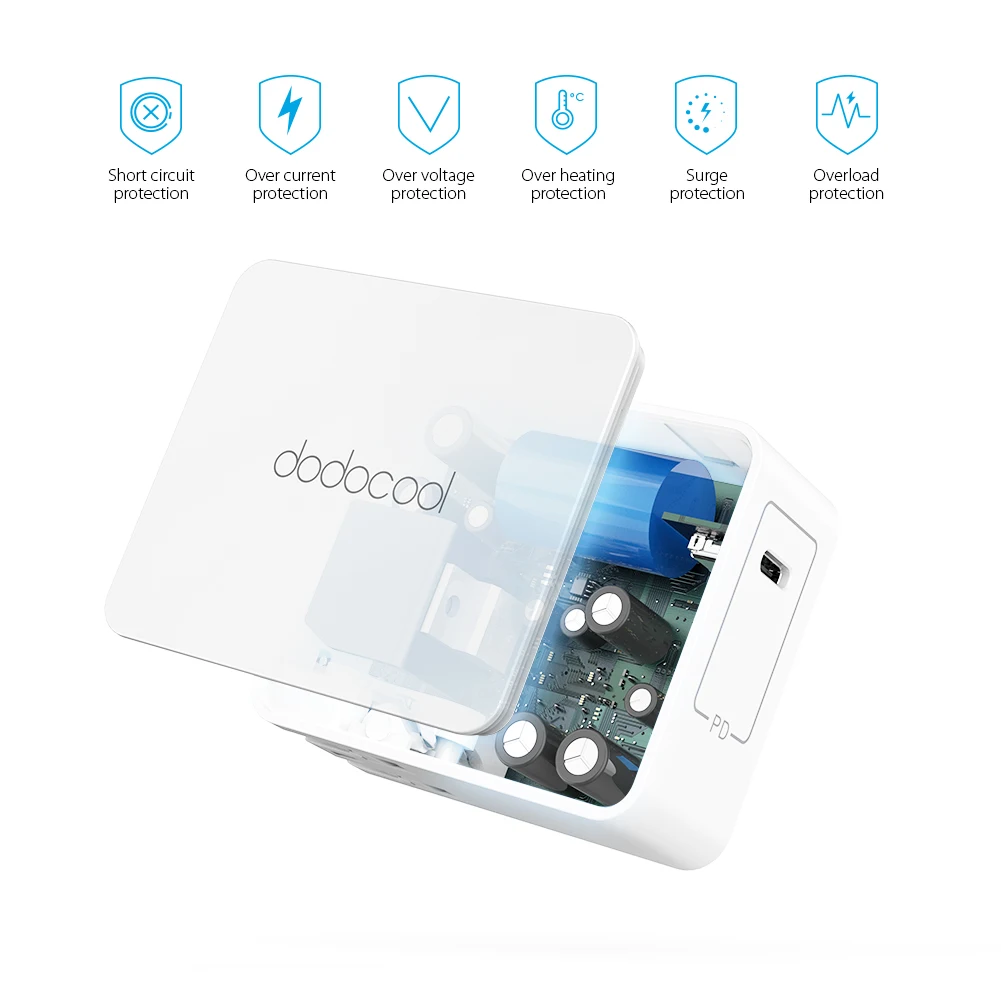 Dodocool 45 Вт с разъемом USB Type C зарядное устройство быстрой зарядки настенное