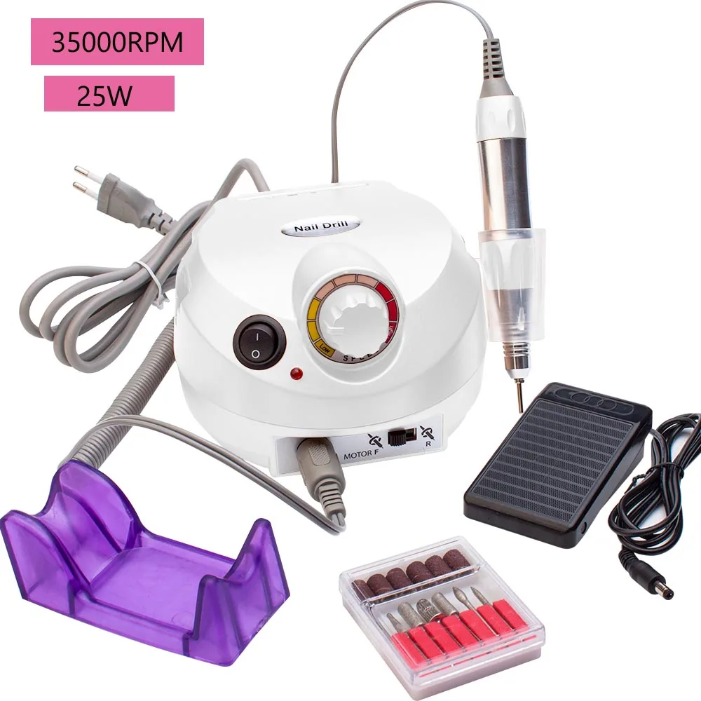 35000 RPM 25W Мощный 210 35000 об/мин маникюрный аппарат для маникюра, педикюрный набор, электрический мощный инструмент для росписи ногтей, модель наконечника, пилка для ногтей - Цвет: 35000 RPM 25W