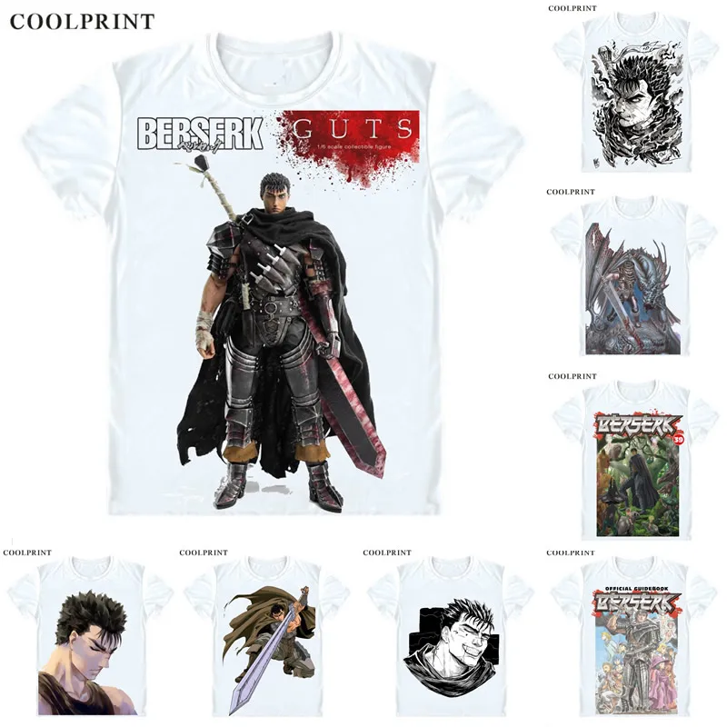 Футболка BERSERK Kentaro Miura Повседневная футболка для косплея с принтом коротким