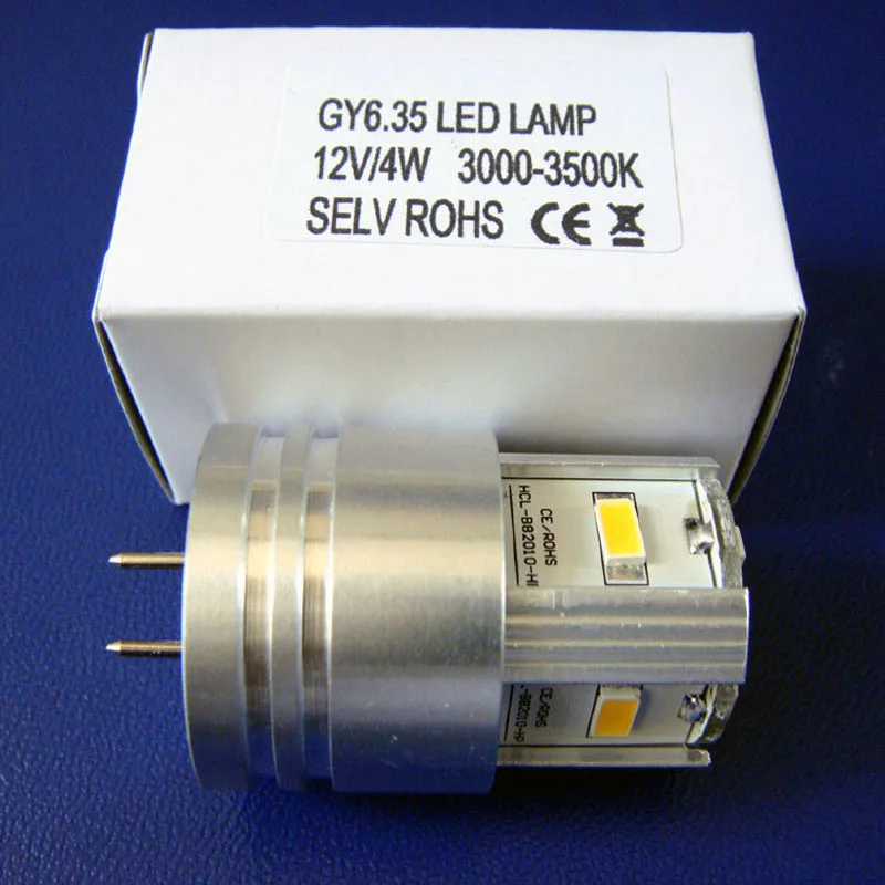 

High quality AC/DC12V GY6.35 led bulbs high power 5630 12V 4W led Gy6.35 12V led lamps (free shipping 2pcs/lot)