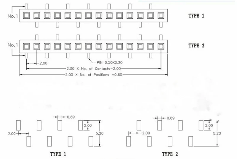 10 шт. 2 0 мм Шаг SMD 1X40Pin позолоченный по ограничению на использование опасных