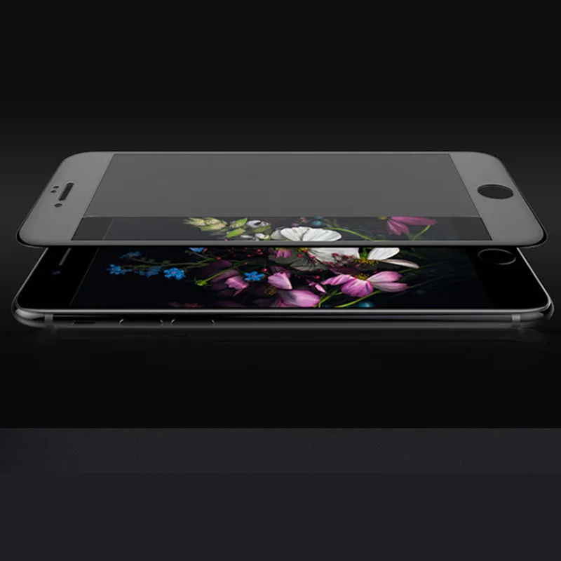 #001 Защита экрана для iPhone 7 стекло 3D 9H твердое закаленное 0 2 мм углеродное волокно