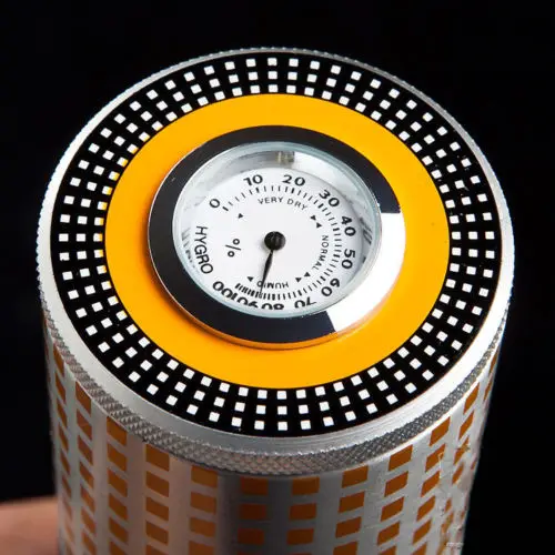 Гаджеты COHIBA дорожный держатель для сигар из алюминиевого сплава банка хьюмидор с