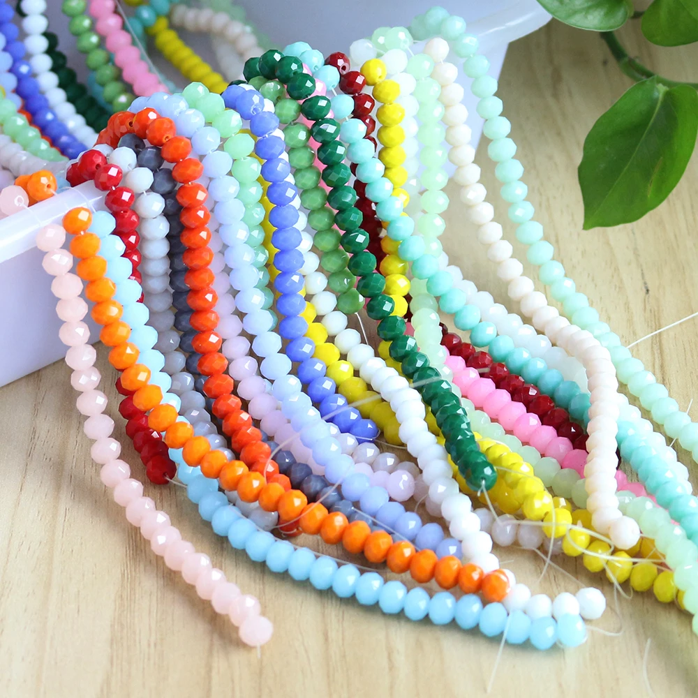 85pcs/lot Crystal Jewelry Czech Rondelle Bead 6MM AAA Top Faceted Round Beaded Murano Glass Charms Accessories In Bulk Wholesale