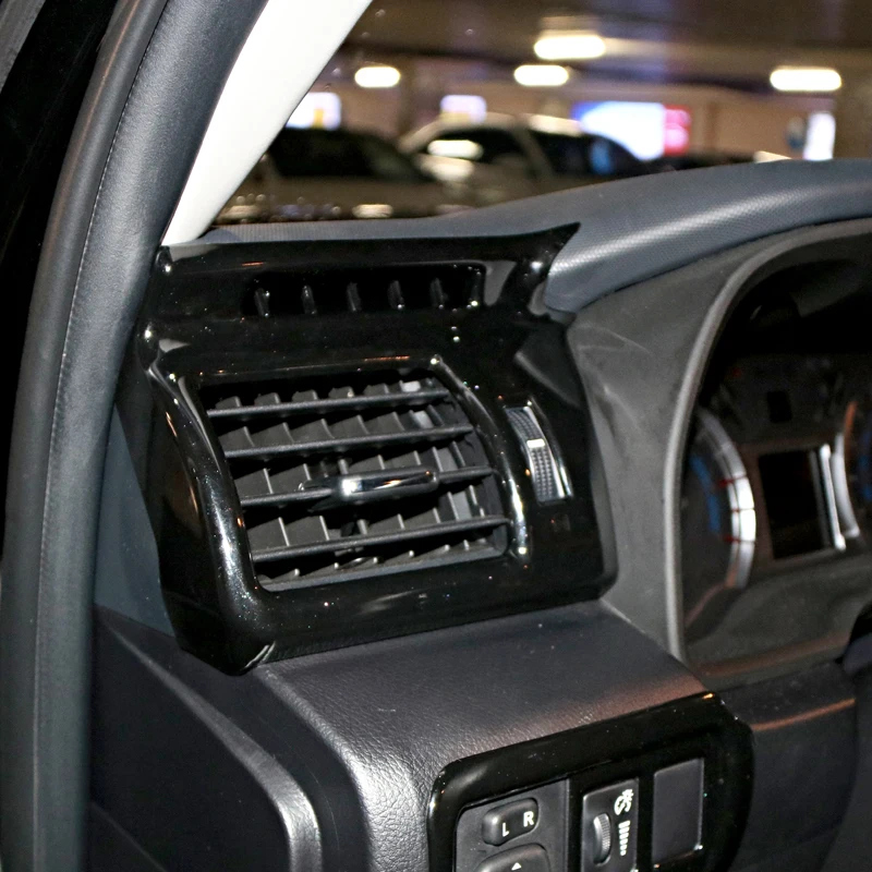 Для леворульных автомобилей! Для Toyota 4runner 2010- боковой A/C воздуха на выходе Vent рамка Обложка отделка Авто Стайлинг, аксессуары для интерьера