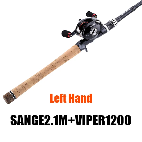 Красный Nunatak Rods Reel Combo 2,1 м приманка дорожная Удочка+ 6,3: 1/7. 0:1 VIPER/HG 12BB приманка Центробежная катушка и магнитная - Цвет: Красный