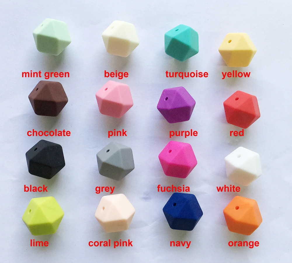 Крупнейшие геометрические шестигранные силиконовые бусины 23 2 мм Набор сделай