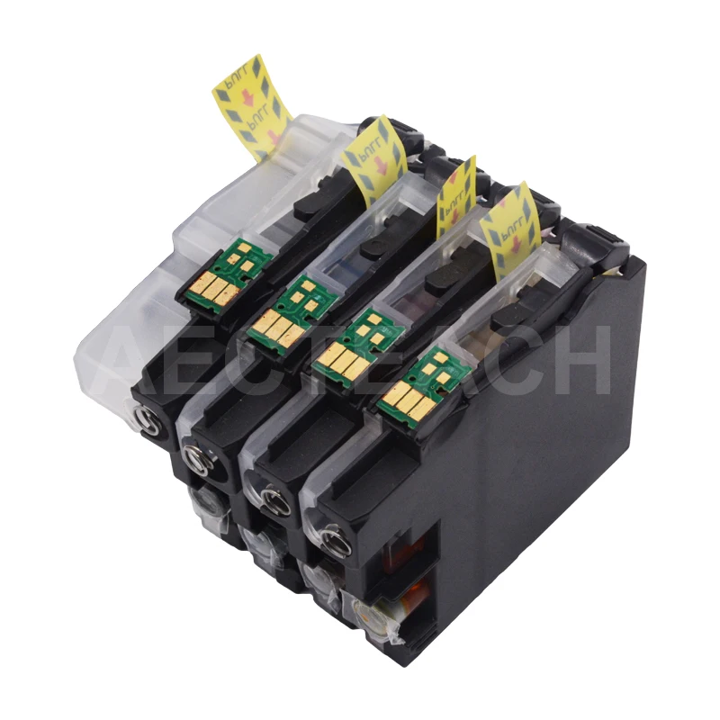 Aecteach LC-123 LC123 Compatible Brother Ink Cartridge LC 123 B-123 for MFC-J4510DW 4610 650 6920 DCP-J4110DW DCP-J132W Printer |