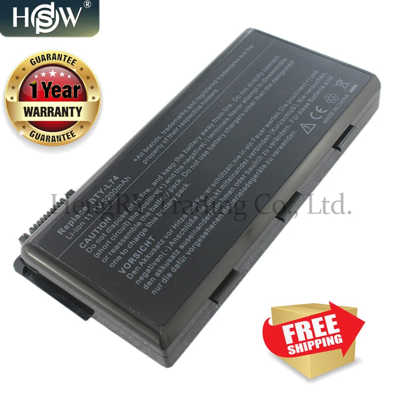 Аккумулятор для ноутбука MSI L74 L75 A7005 CX500 CX500DX CX705X CX623 EX460 EX610 CX700 BTY-L74 CX620 A6200 CR600 CR610 CR620