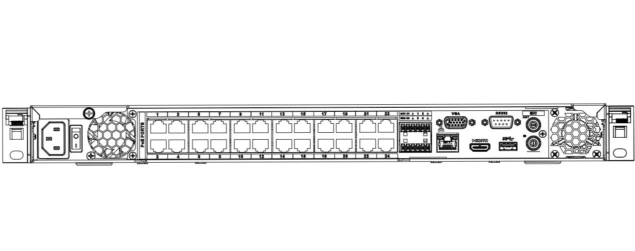 Сетевой видеорегистратор Dahua POE NVR NVR5224-24P-4KS2 24 канала 1U 24PoE 4K &amp H.265 Pro | Безопасность