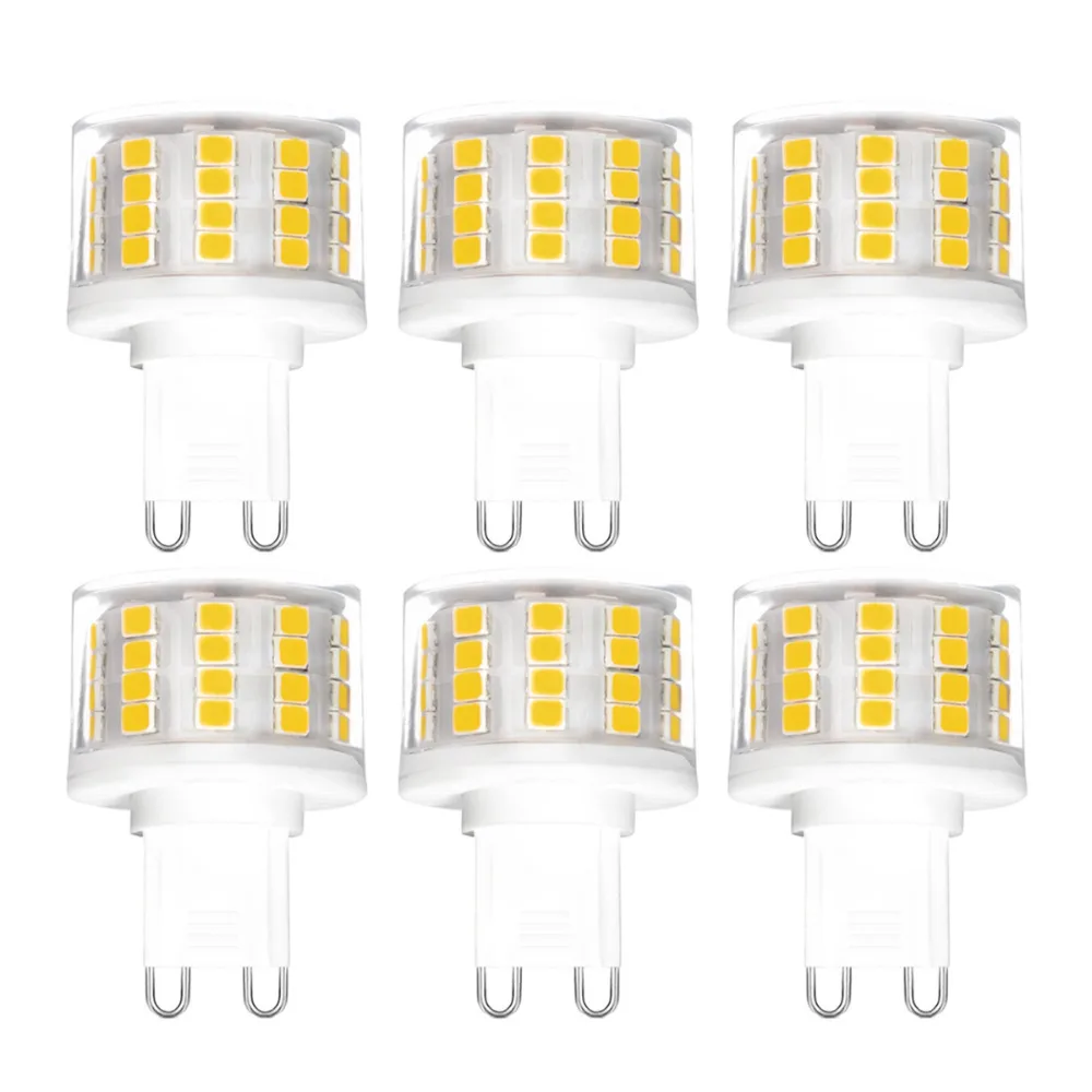 

YWXLight 6PCS G9 LED Lamp 5W AC 220V LED Bulb 52LED 2835SMD LED Light Spotlight Chandelier Replace 50W Halogen Lamp