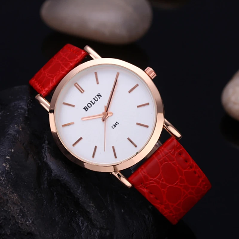 

Modern Fashion Women Quartz Watches Stainless Steel Clock Leather Belt Montre Femme Horloge Drop Shipping Montre Femme Horloge