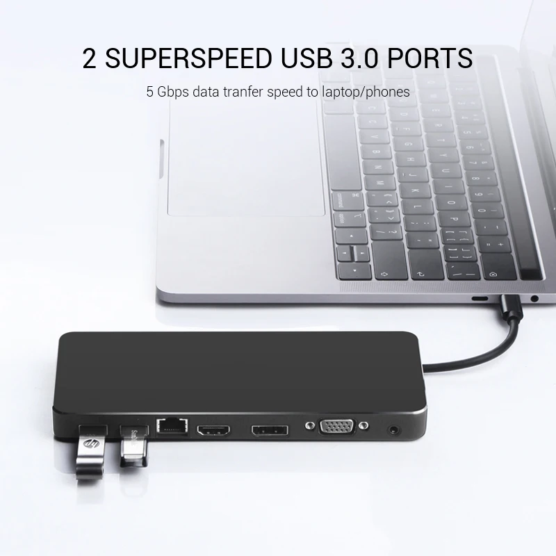 Highever USB хаб Тип C конвертер к HDMI PD RJ45 AUX VGA адаптер 3 0 хаб-конвертер для samsung Galaxy S9 huawei