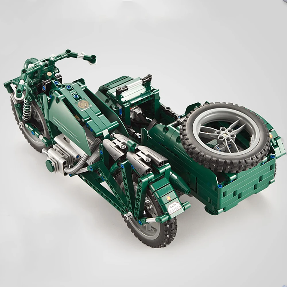 Cada rc Мотоцикл техника блоки ww2 строительные игрушечное оружие в Военном Стиле