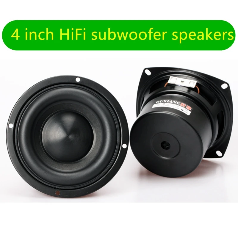 2 шт./партия 4 дюйма HiFi сабвуфер колонки круговой/квадратный arc 40 Вт 4/8 Ом бас