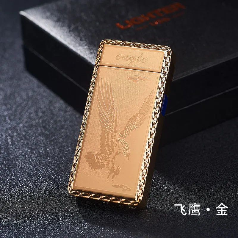 Сигарная трубка двойная дуга сигаретная Зажигалка светодиодный переключатель ток зарядка Зажигалка бизнес подарок гаджеты для мужчин - Цвет: 7