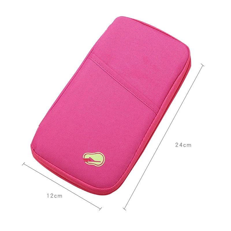 Модный полиэстеровый дорожный бумажник для паспорта Органайзер на молнии