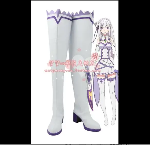 Re:Life in a Different World of Zero Emilia/ботинки для костюмированной вечеринки на высоком