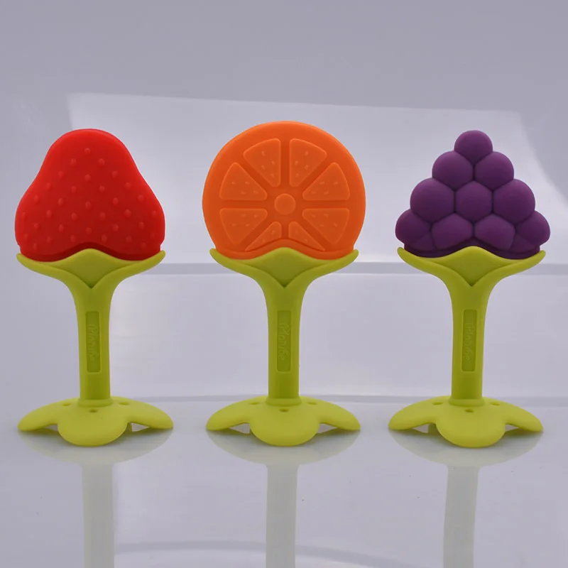 2016 новый детский силиконовый прорезыватель детские игрушки в форме фруктов