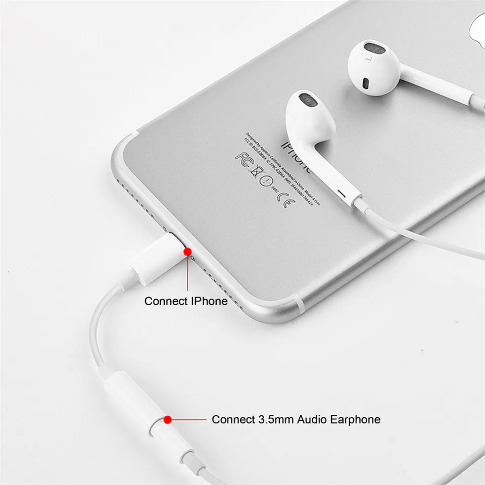 3,5 мм Aux разъем для наушников аудио адаптер для iPhone X 7 8 Plus IOS12 Lighting Plug воспроизведение музыки аудио USB конвертер адаптер для наушников
