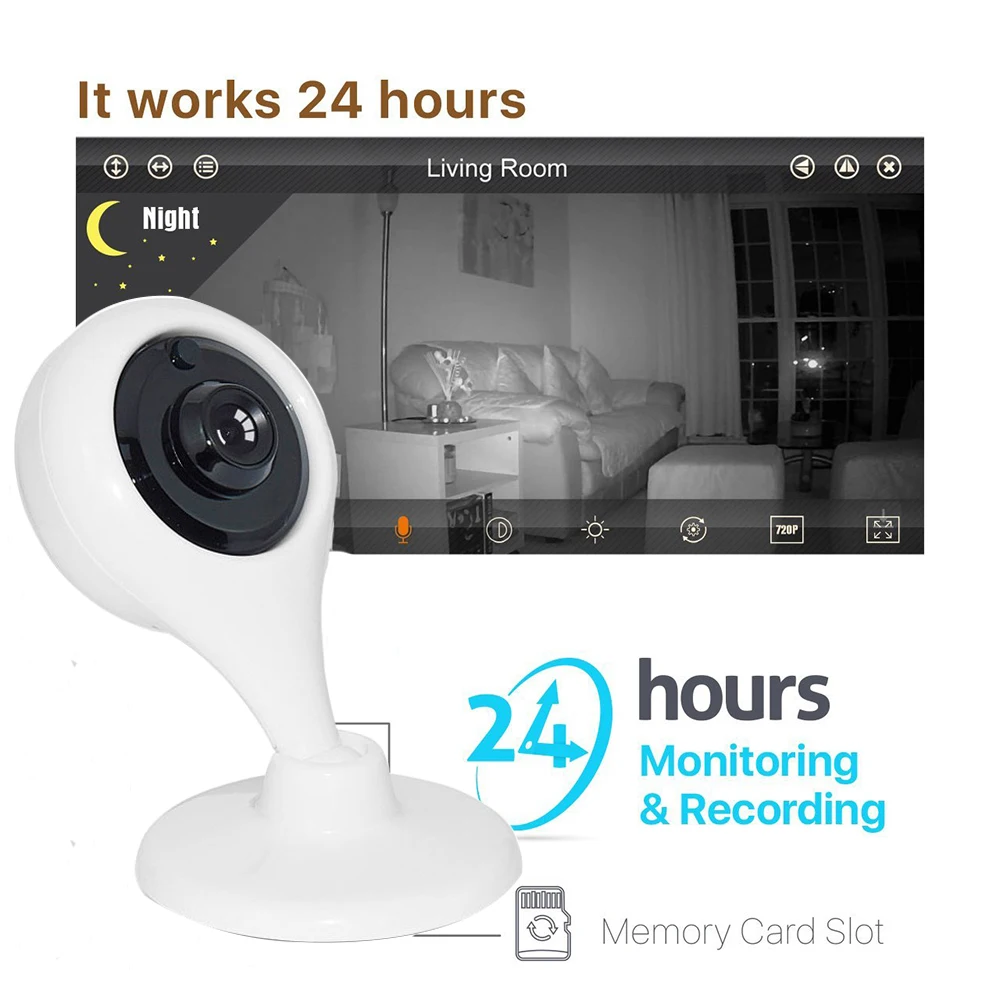 Новая версия IR Cut Wi Fi ip камера Сеть беспроводной 720P HD видеонаблюдения