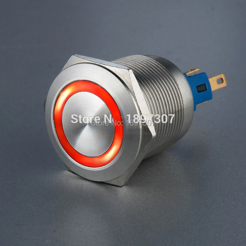 304 нержавеющая сталь Водонепроницаемая фиксация электрическая кнопка для