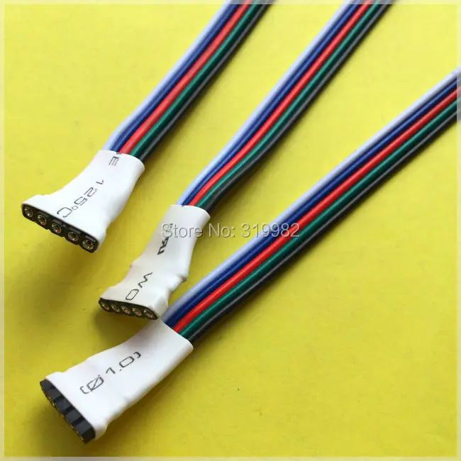 Светодиодная лента 5 шт./лот контактный разъем папа RGBW провод P кабель 22AWG цветов