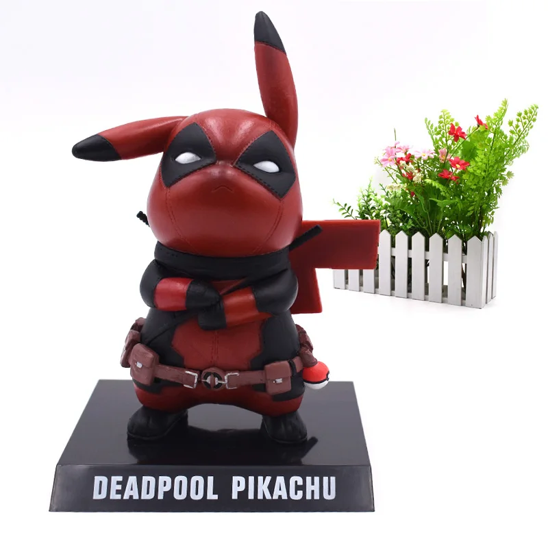 Deadpool no box Счастливый и дождливый Косплей Дэдпул Бэтмен Дарт Вейдер Наруто Какаши ПВХ фигурка куклы Коллекция Модель игрушки - Цвет: Deadpool no box